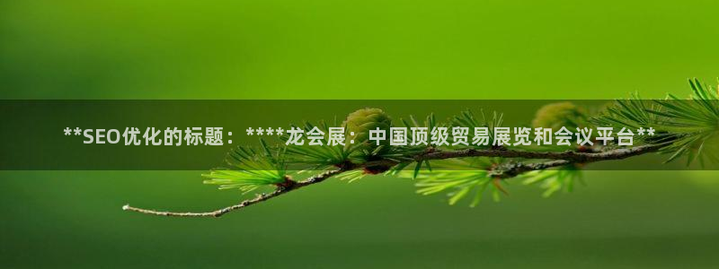 果博电话：**SEO优化的标题：****龙会展：中国顶级贸易展览和会议平台**